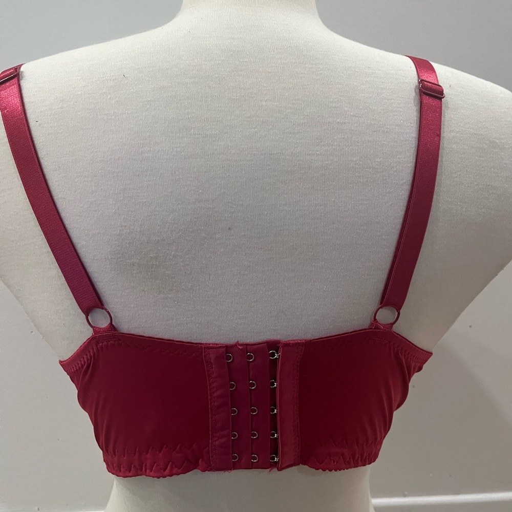 Lace Trimmed Pink Bra - Picture 2 of 2